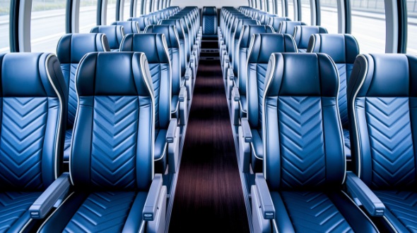 kenosha 55 passenger charter bus inside