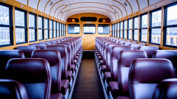 kenosha school bus rental interior